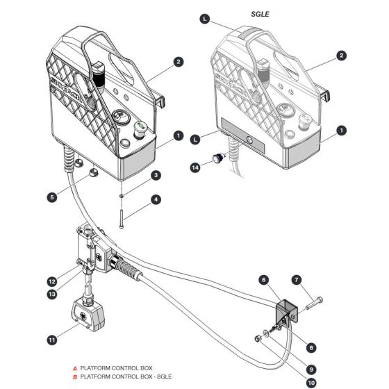 Platform Control Box for Skyjack SJ4740 DC Scissor Lift
