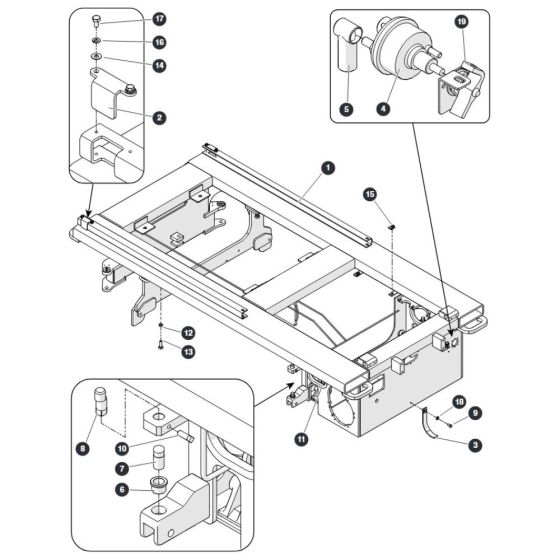 Base for Skyjack SJ4740 E C103007000 - C103999999 DC Scissor Lift