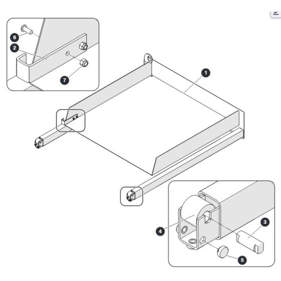 Extension Platform for Skyjack SJ4740 E C103007000 - C103999999 DC Scissor Lift