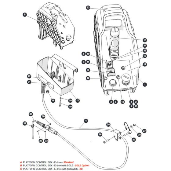 Platform Control Box for Skyjack SJ4740 E C103007000 - C103999999 DC Scissor Lift