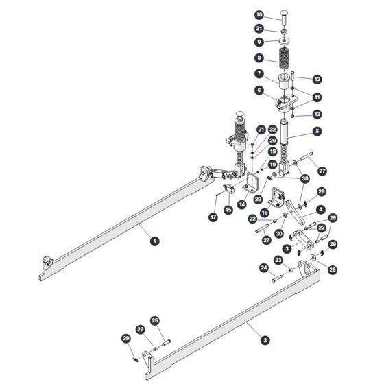 Pothole Protection for Skyjack SJ4740 E C103007000 - C103999999 DC Scissor Lift