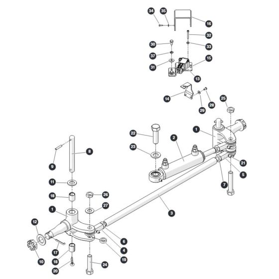 Steering Assembly for Skyjack SJ4740 E C103007000 - C103999999 DC Scissor Lift