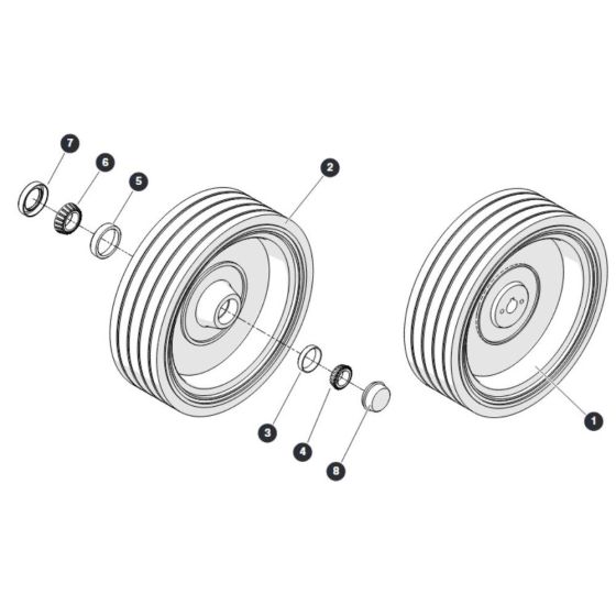Wheels for Skyjack SJ4740 E C103007000 - C103999999 DC Scissor Lift