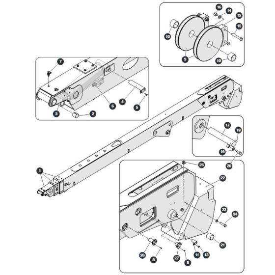 Boom Assembly for Skyjack SJ66 Tplus Telescopic Boom
