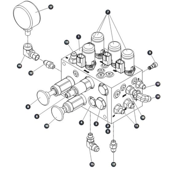 Brake Manifold for Skyjack SJ66 Tplus Telescopic Boom