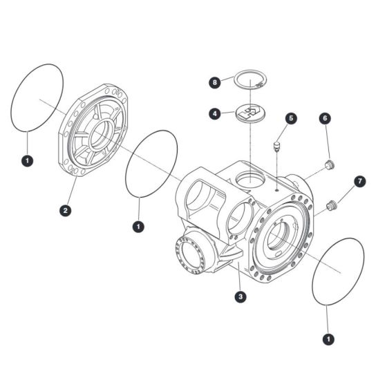 Central Housing - Front Axle for Skyjack SJ66 Tplus Telescopic Boom
