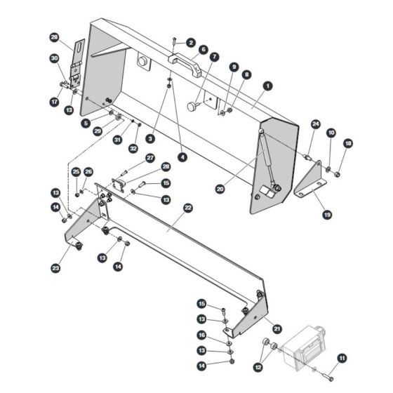 Control Box Cover for Skyjack SJ66 Tplus Telescopic Boom