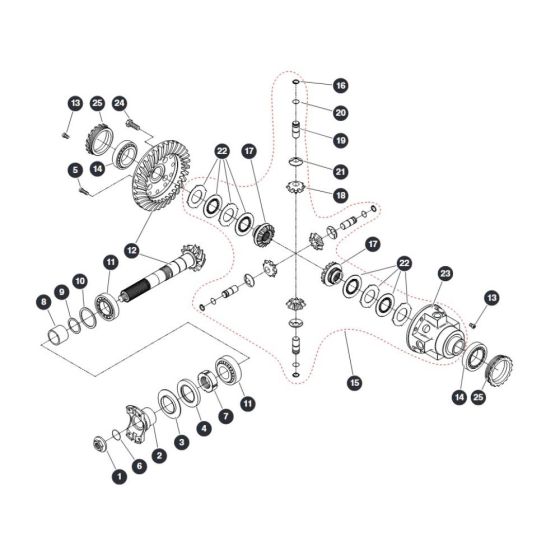 Differential - Front Axle for Skyjack SJ66 Tplus Telescopic Boom