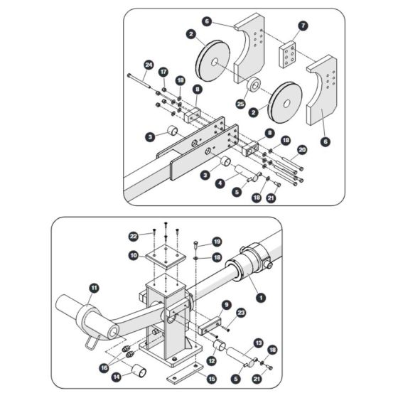 Extension Cylinder Hardware for Skyjack SJ66 Tplus Telescopic Boom