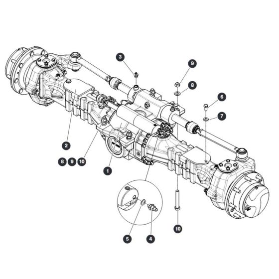 Front Axle for Skyjack SJ66 Tplus Telescopic Boom