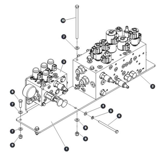Manifold Hardware for Skyjack SJ66 Tplus Telescopic Boom