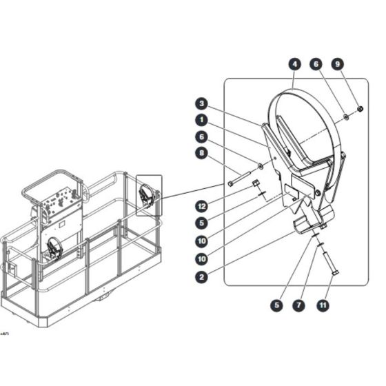 Pipe Rack for Skyjack SJ66 Tplus Telescopic Boom