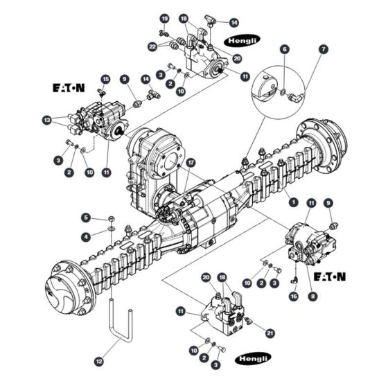 Rear Axle for Skyjack SJ66 Tplus Telescopic Boom