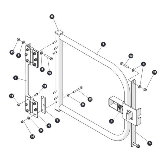 Swing Gate for Skyjack SJ66 Tplus Telescopic Boom
