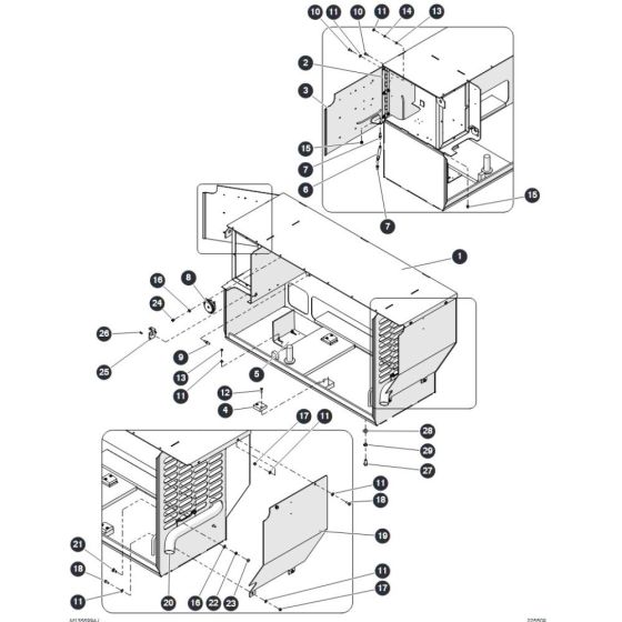 Engine Cabinet for Skyjack SJ6826 (B200000001 - B200999999) RT Scissor Lift