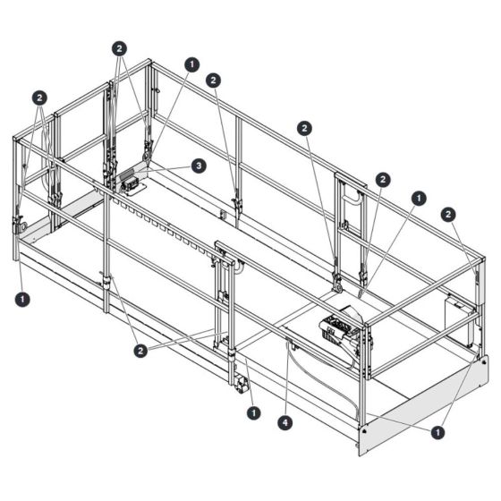 Labels - Railings for Skyjack SJ6826 (B200000001 - B200999999) RT Scissor Lift