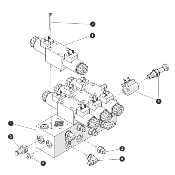 Outrigger Manifold for Skyjack SJ6826 (B200000001 - B200999999) RT Scissor Lift