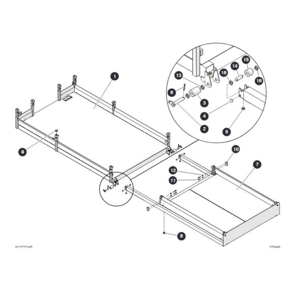 Main and Extension Platform for Skyjack SJ6826 (B200000001 - B200999999) RT Scissor Lift