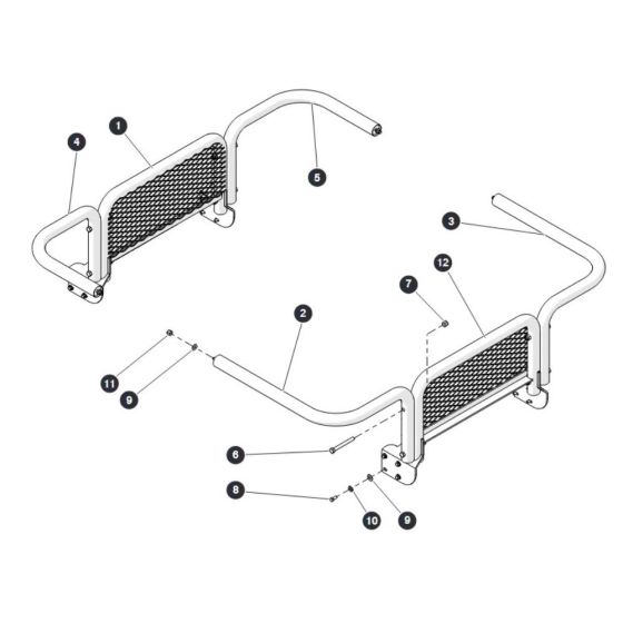 Scissor Guards - CE for Skyjack SJ6826 (B200000001 - B200999999) RT Scissor Lift