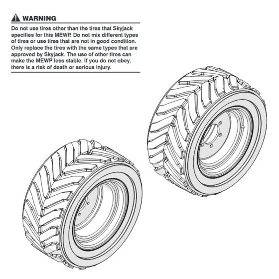 Tyre for Skyjack SJ6826 (B200000001 - B200999999) RT Scissor Lift