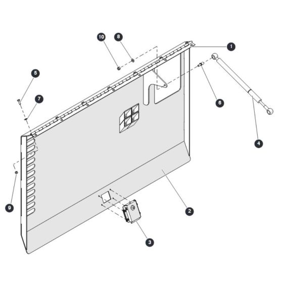 Engine Cabinet Door for Skyjack SJ6832 (B200000001 - B200999999) RT Scissor Lift