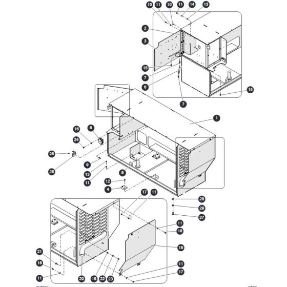 Engine Cabinet for Skyjack SJ6832 (B200000001 - B200999999) RT Scissor Lift