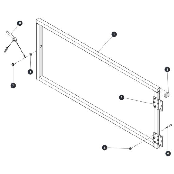 Front Extension Railing for Skyjack SJ6832 (B200000001 - B200999999) RT Scissor Lift