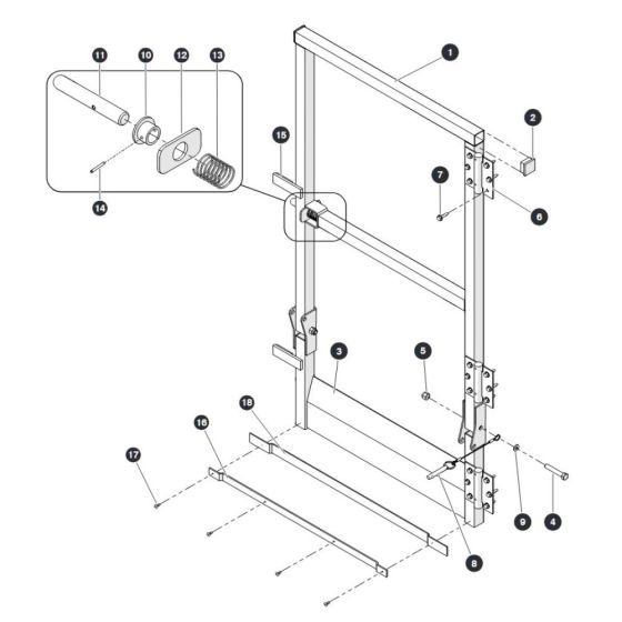 Full Gate for Skyjack SJ6832 (B200000001 - B200999999) RT Scissor Lift