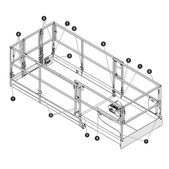 Labels - Railings for Skyjack SJ6832 (B200000001 - B200999999) RT Scissor Lift