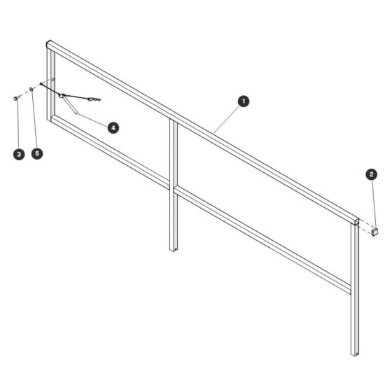 Left Platform Railing for Skyjack SJ6832 (B200000001 - B200999999) RT Scissor Lift