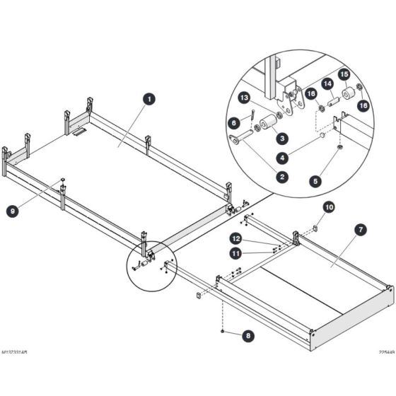 Main and Extension Platform for Skyjack SJ6832 (B200000001 - B200999999) RT Scissor Lift