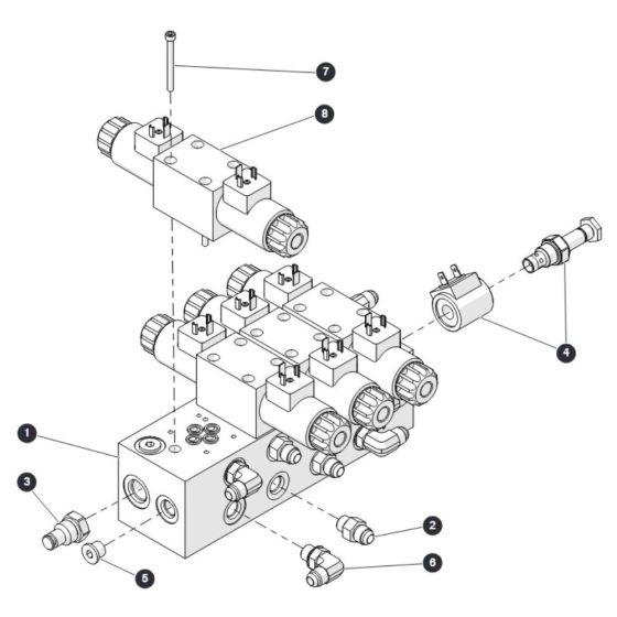Outrigger Manifold for Skyjack SJ6832 (B200000001 - B200999999) RT Scissor Lift