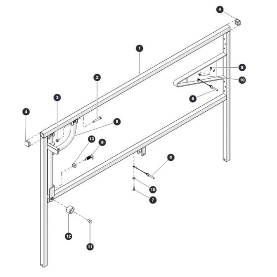 Right Extension Railing for Skyjack SJ6832 (B200000001 - B200999999) RT Scissor Lift