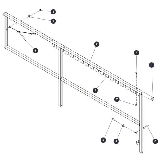 Right Platform Railing for Skyjack SJ6832 (B200000001 - B200999999) RT Scissor Lift