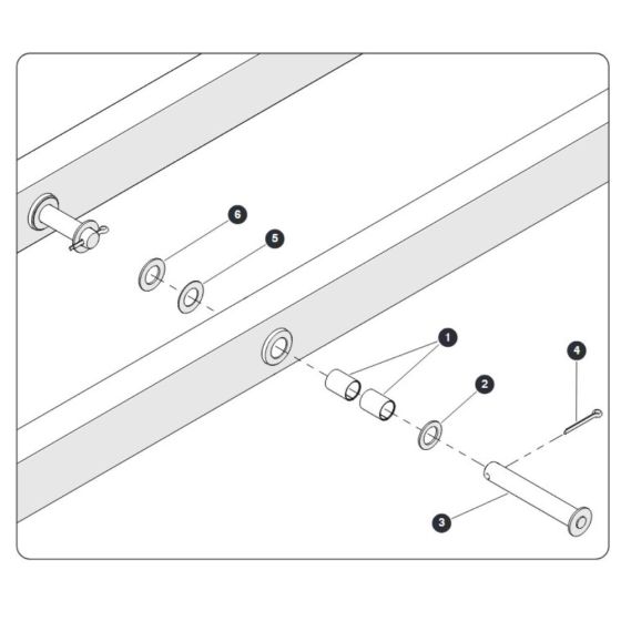 Center Pin for Skyjack SJ6832 RTE (B201000001 - B201999999) RT Scissor Lift