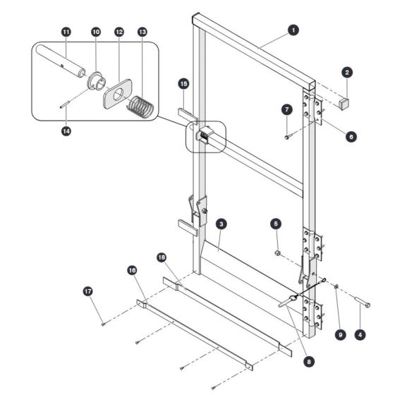 Full Gate for Skyjack SJ6832 RTE (B201000001 - B201999999) RT Scissor Lift