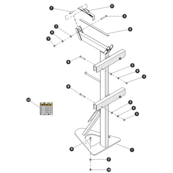 Heavy Duty Pipe Rack for Skyjack SJ6832 RTE (B201000001 - B201999999) RT Scissor Lift