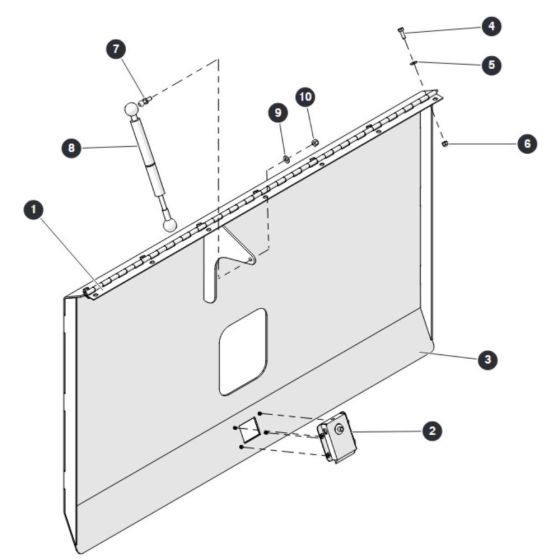 Hydraulic Cabinet Door for Skyjack SJ6832 RTE (B201000001 - B201999999) RT Scissor Lift