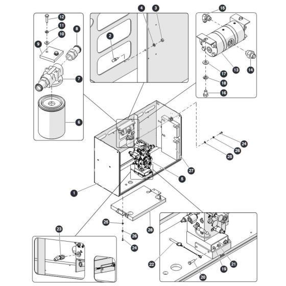 Hydraulic Cabinet for Skyjack SJ6832 RTE (B201000001 - B201999999) RT Scissor Lift
