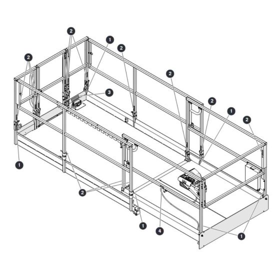 Labels - Railings for Skyjack SJ6832 RTE (B201000001 - B201999999) RT Scissor Lift
