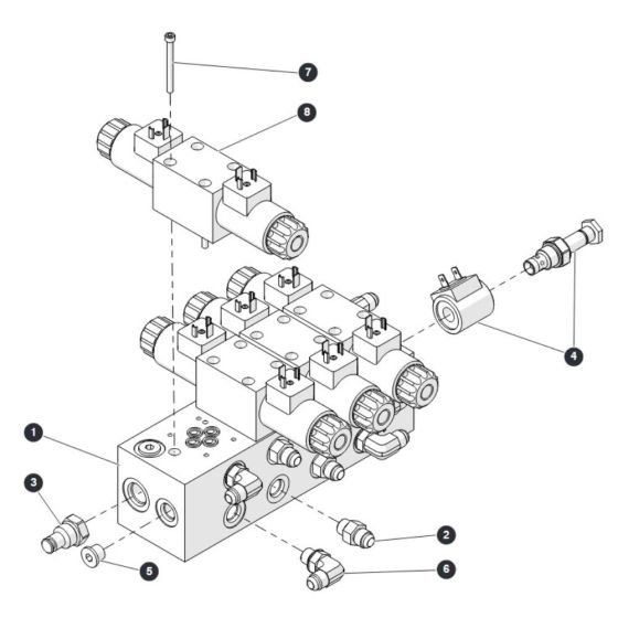 Outrigger Manifold for Skyjack SJ6832 RTE (B201000001 - B201999999) RT Scissor Lift