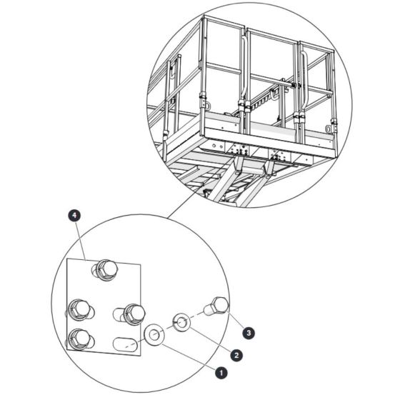 Platform Mounting Hardware for Skyjack SJ6832 RTE (B201000001 - B201999999) RT Scissor Lift