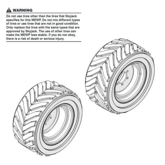 Tyres for Skyjack SJ6832 RTE (B201000001 - B201999999) RT Scissor Lift