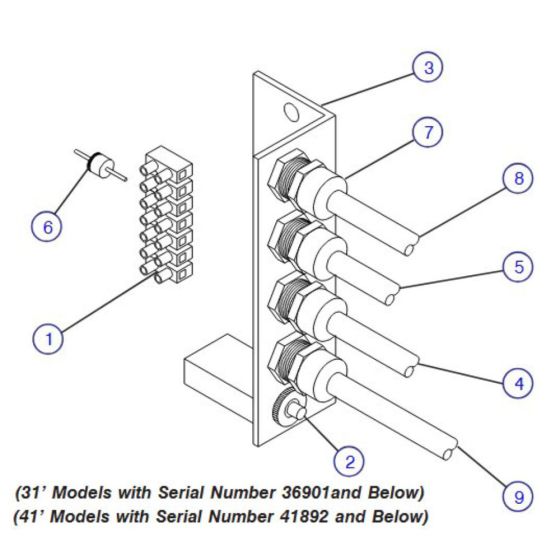 Powered Extension Platform Electrical Panel (31' S/N3 6901and Below 41' S/N 41892 and Below) for Skyjack SJ8831 RT Scissor Lift