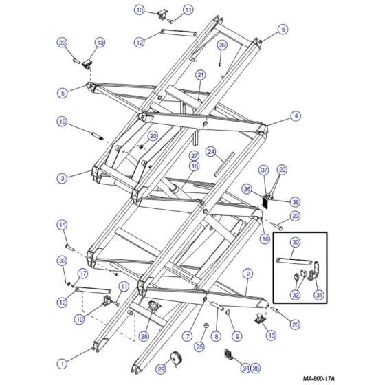 Scissor Arm (31メ Models) for Skyjack SJ8831 RT Scissor Lift