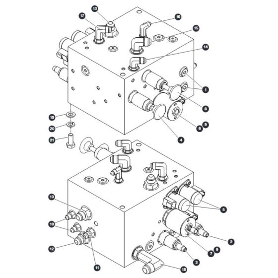 Auxiliary Manifold for Skyjack SJ9233 RT Scissor Lift