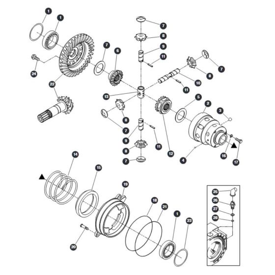 Differential Rear Axle for Skyjack SJ9233 RT Scissor Lift