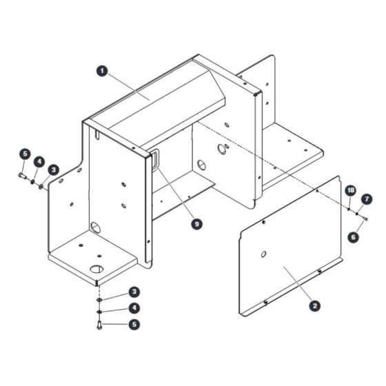 Lateral Bracket Right Side for Skyjack SJ9233 RT Scissor Lift