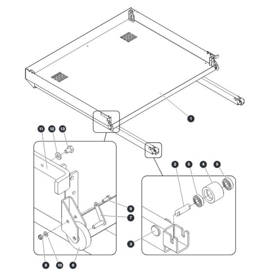 Extension Deck Platform for Skyjack SJ9243 RT Scissor Lift