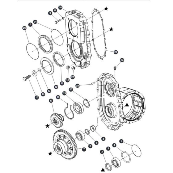 Gear Box - Rear Axle for Skyjack SJ9243 RT Scissor Lift